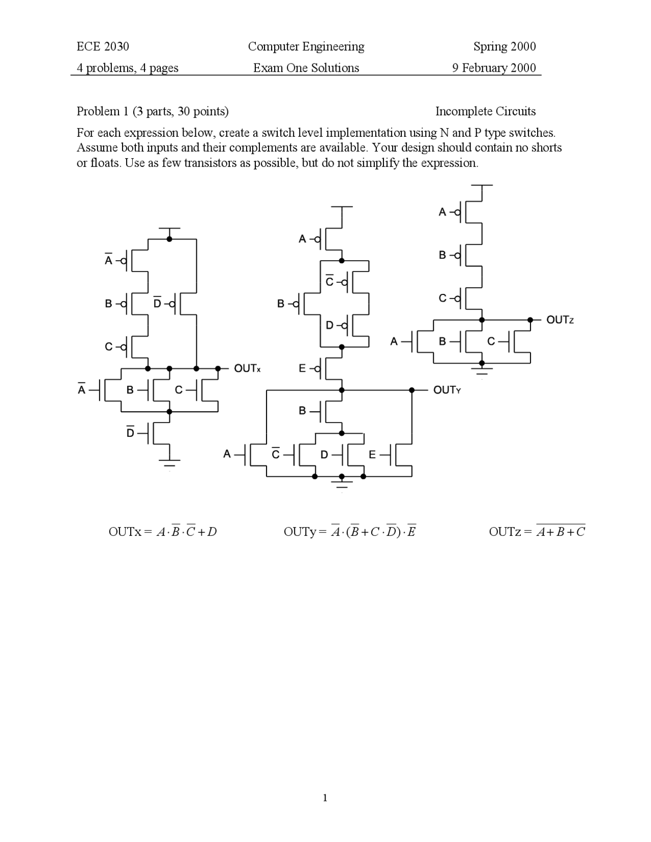 Tech Engineer - Computer Engineering - Solved Exam - Docsity