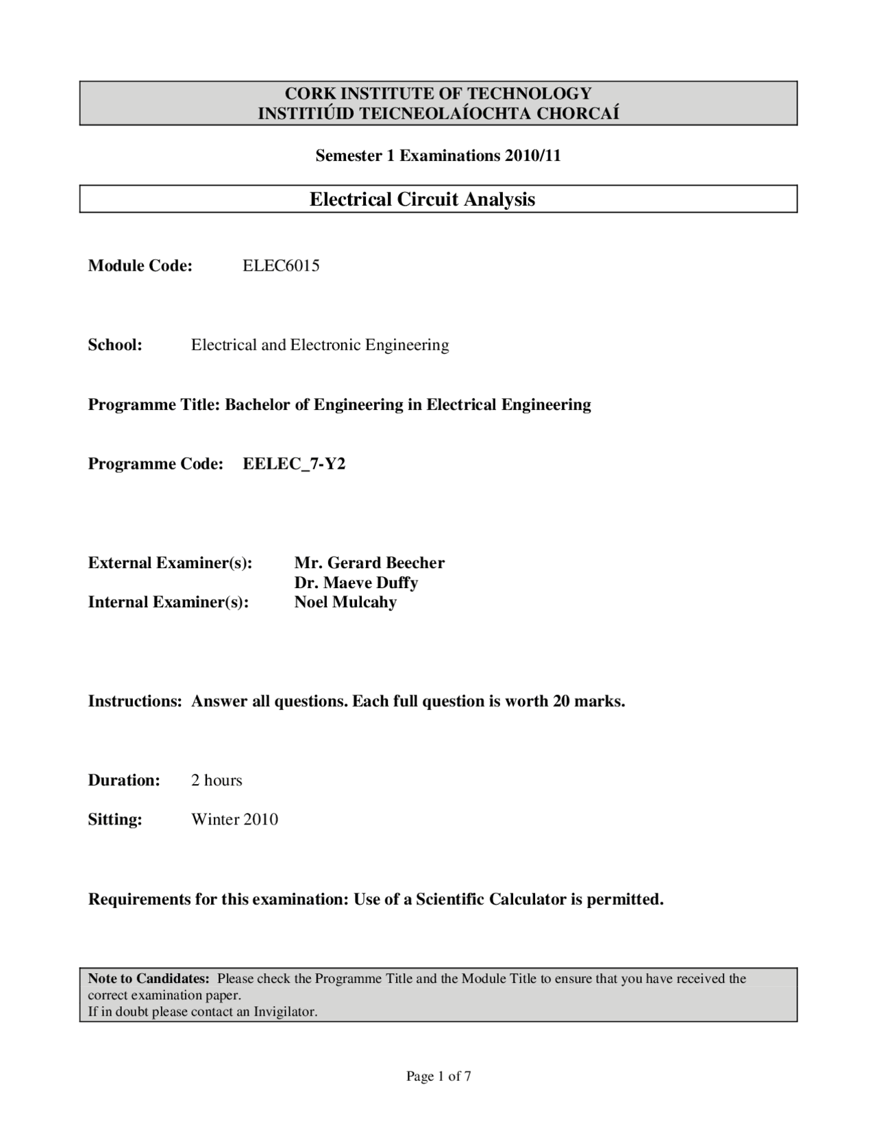 Equivalent Delta - Electrical Circuit Analysis - Exam - Docsity