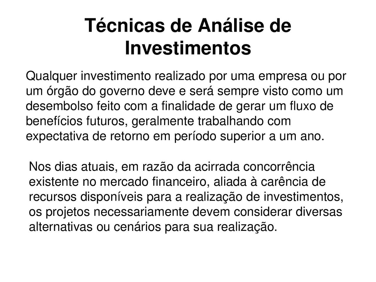 Técnicas de Análise de Investimentos - Apostilas - Politica Parte1 ...