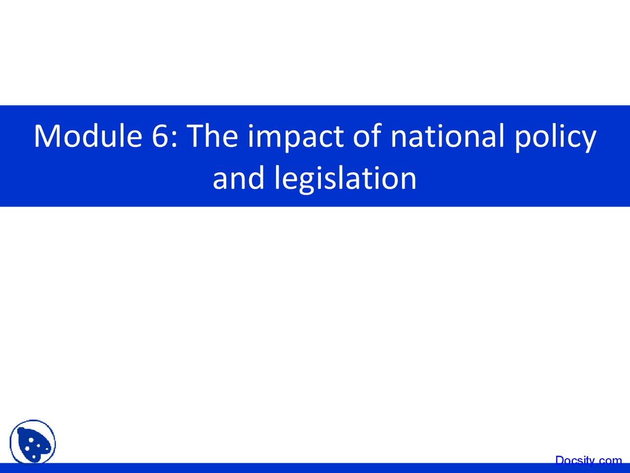 National Policy Social Legislation Lecture Slides Docsity