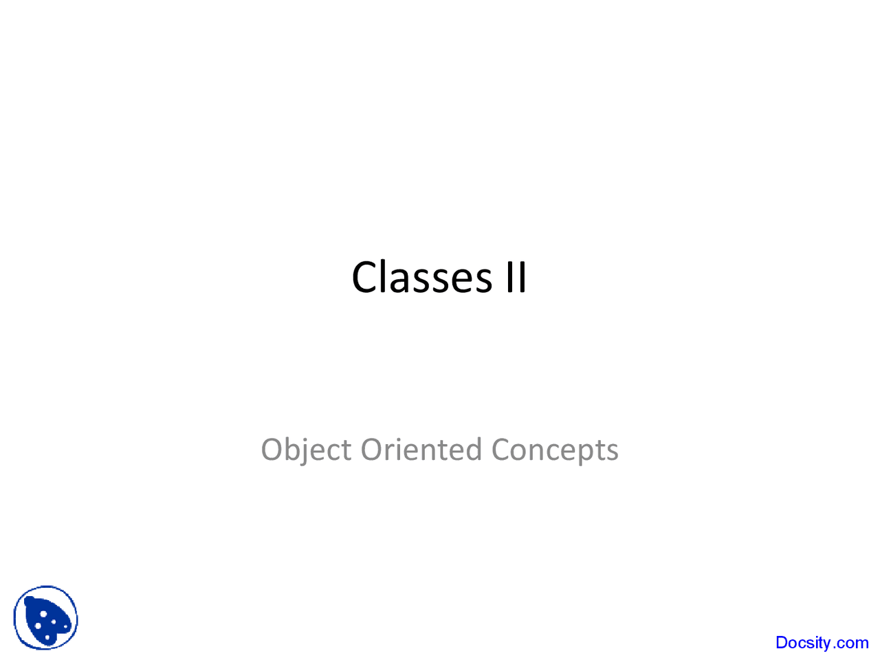 Object Oriented Concepts - Programming Using C Sharp - Lecture Slides ...