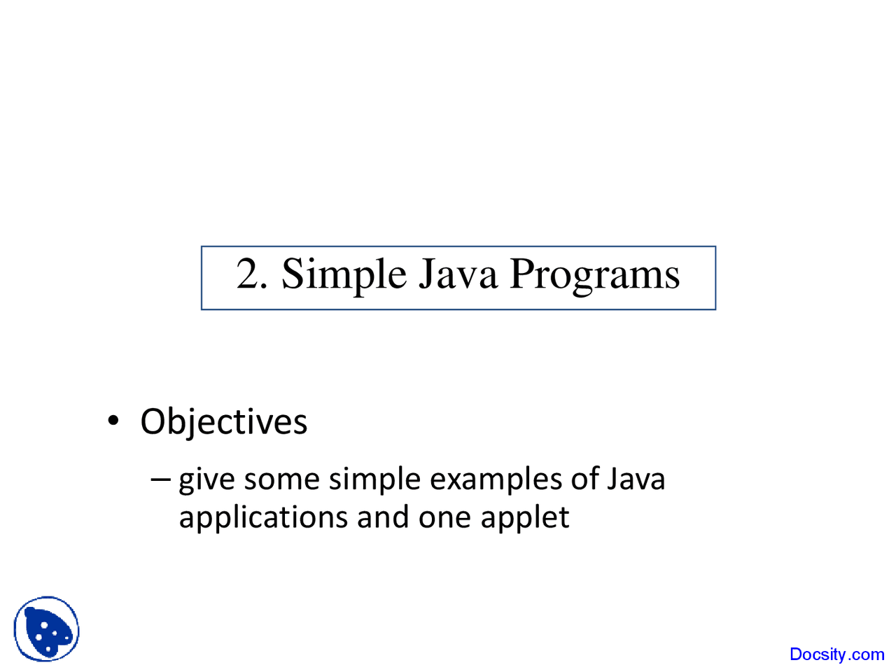 Simple Java Programs - Introduction to Programming in Java - Lecture ...