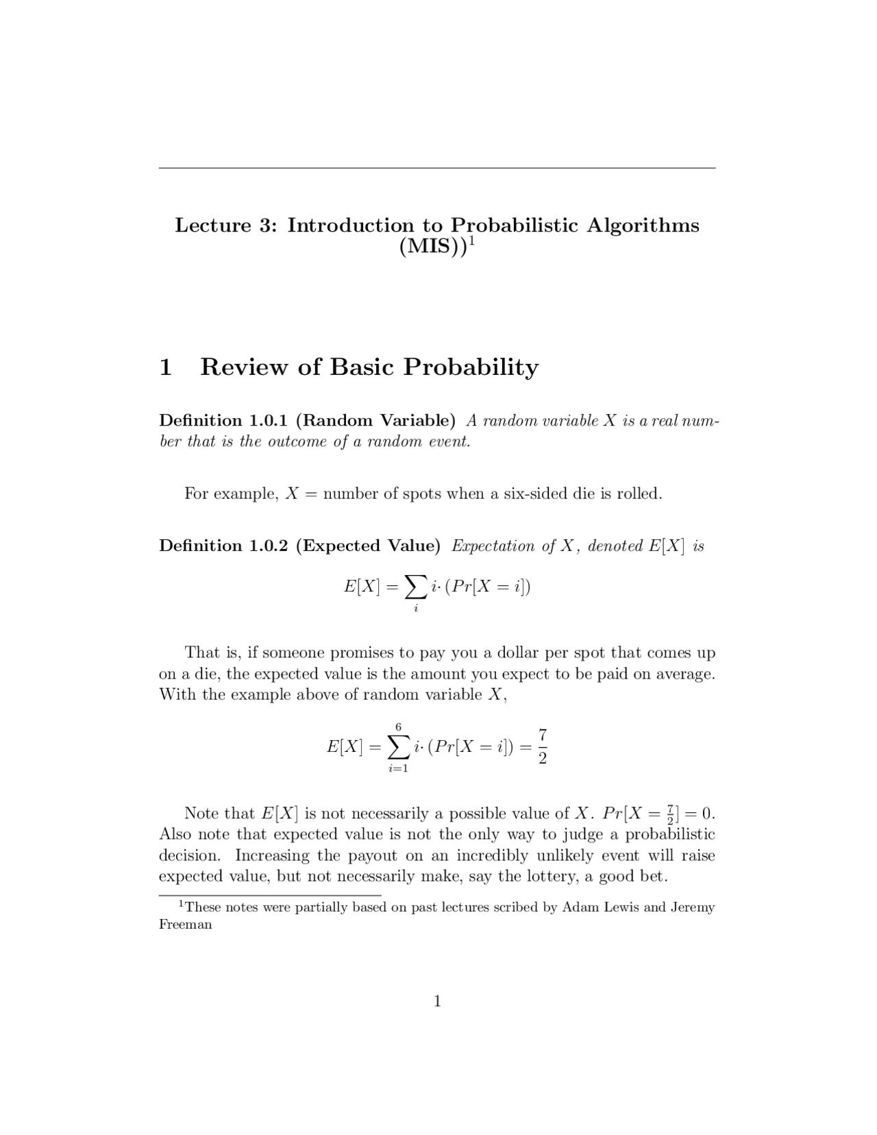 Introduction to Probabilistic Algorithms - Advanced Algorithms ...