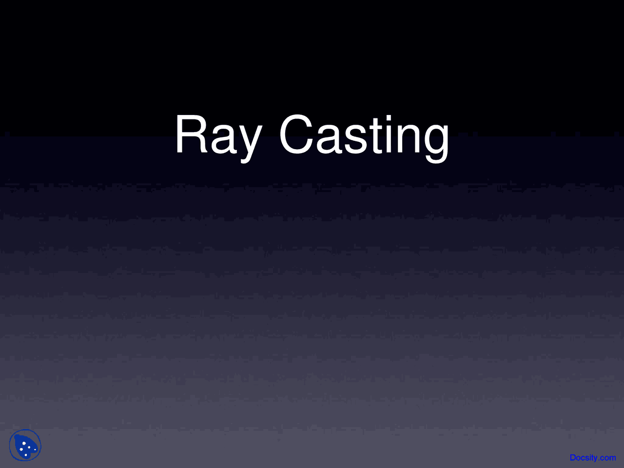 Math to Cast Rays - Introduction to Computer Graphics - Lecture Slides ...