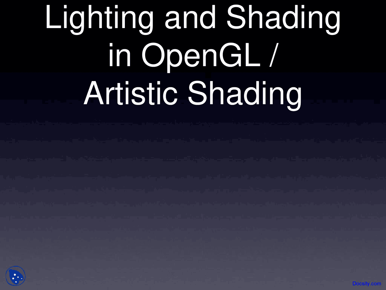 Lighting and Shading - Introduction to Computer Graphics - Lecture ...