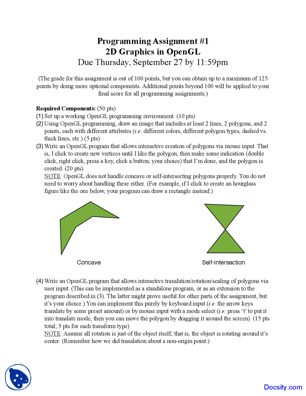 2d Computer Graphics Example 2D Graphics in OpenGL - Introduction to Computer Graphics - Assignment ...