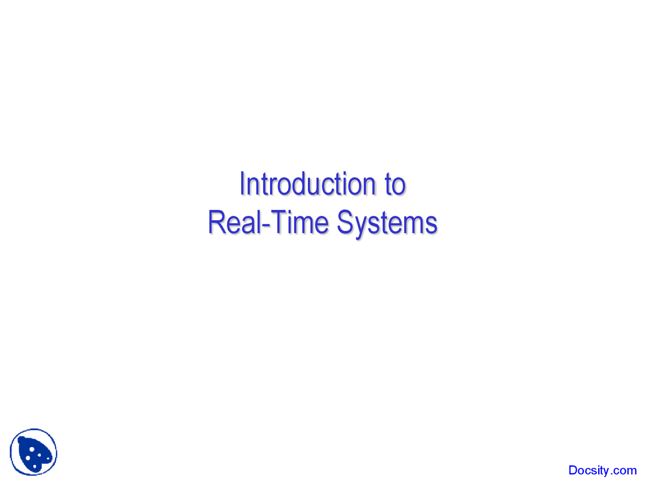 Real-Time Systems - Microcontroller Systems - Lecture Slides | Slides ...