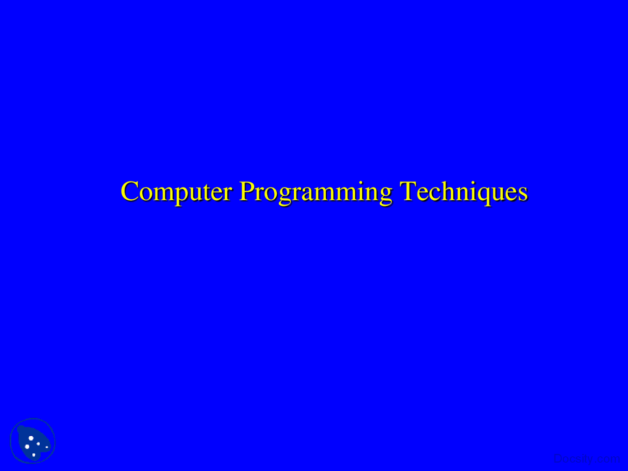 Data Abstraction - Computer Programming Techniques - Lecture Slides ...