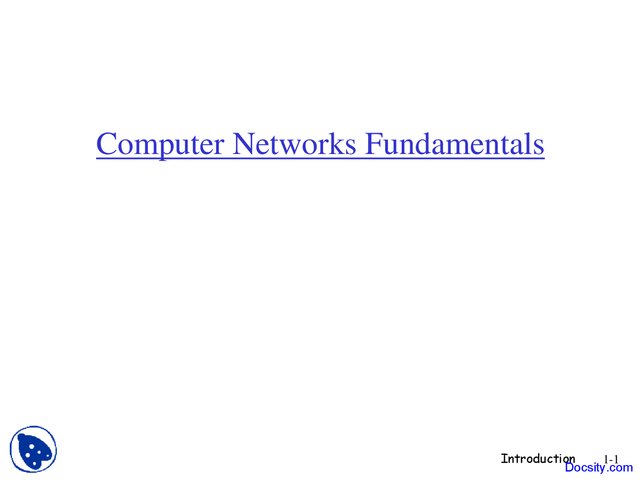 Introduction - Computer Networks Fundamentals - Lecture Slides | Slides ...