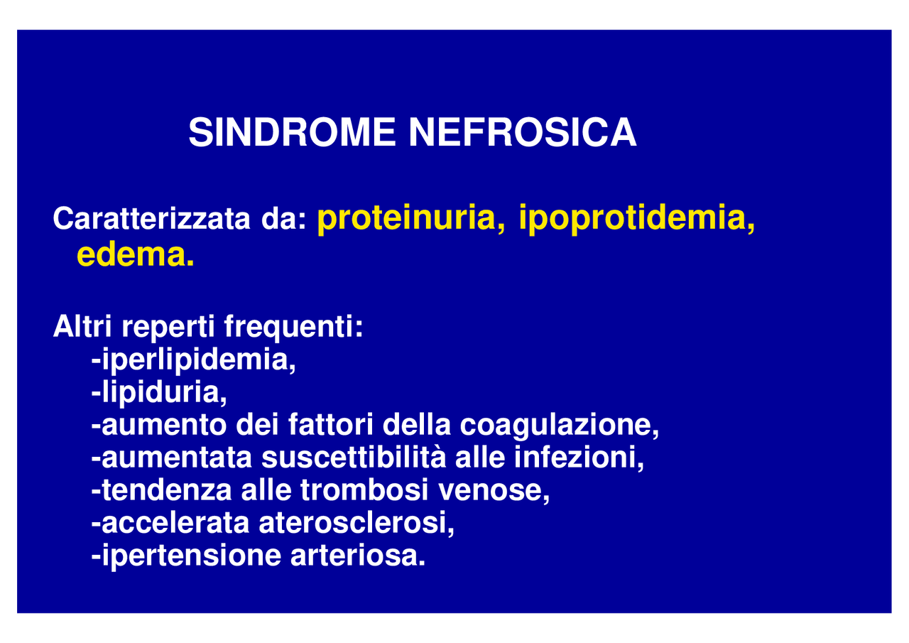 Sindrome nefrosica Docsity