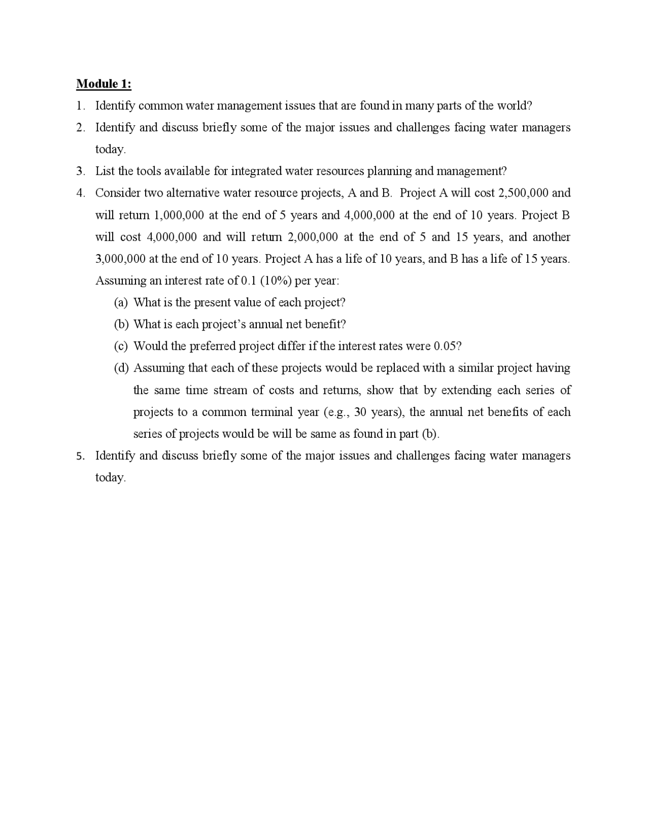 Common Water Management - Water Resources Systems Planning and ...