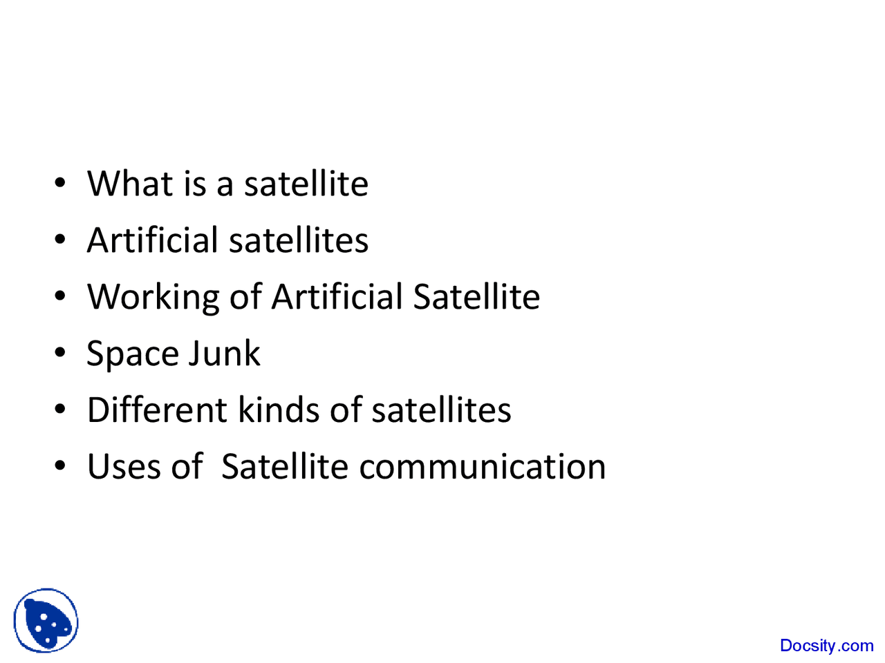 Artificial Satellites Engineering Geology Lecture Slides Slides