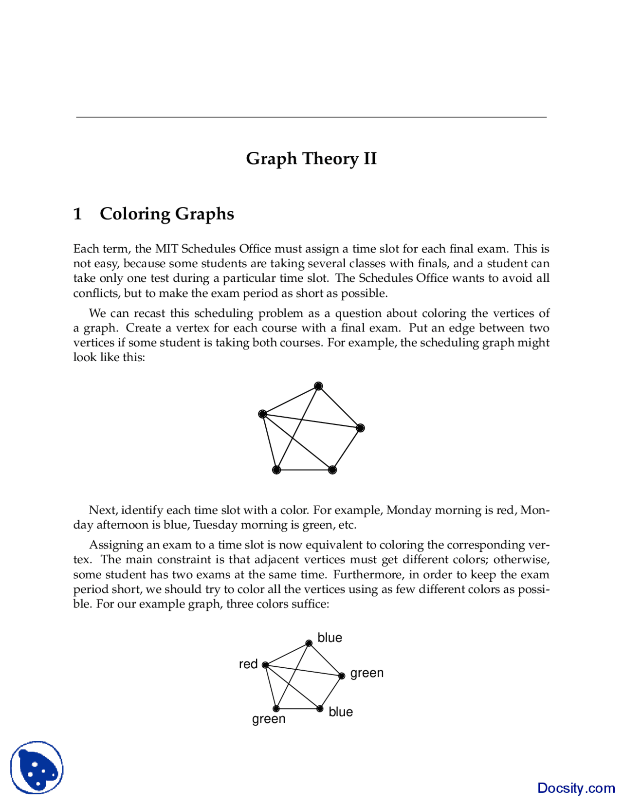 Coloring Graphs - Mathematics for Computer Science - Lecture Slides ...