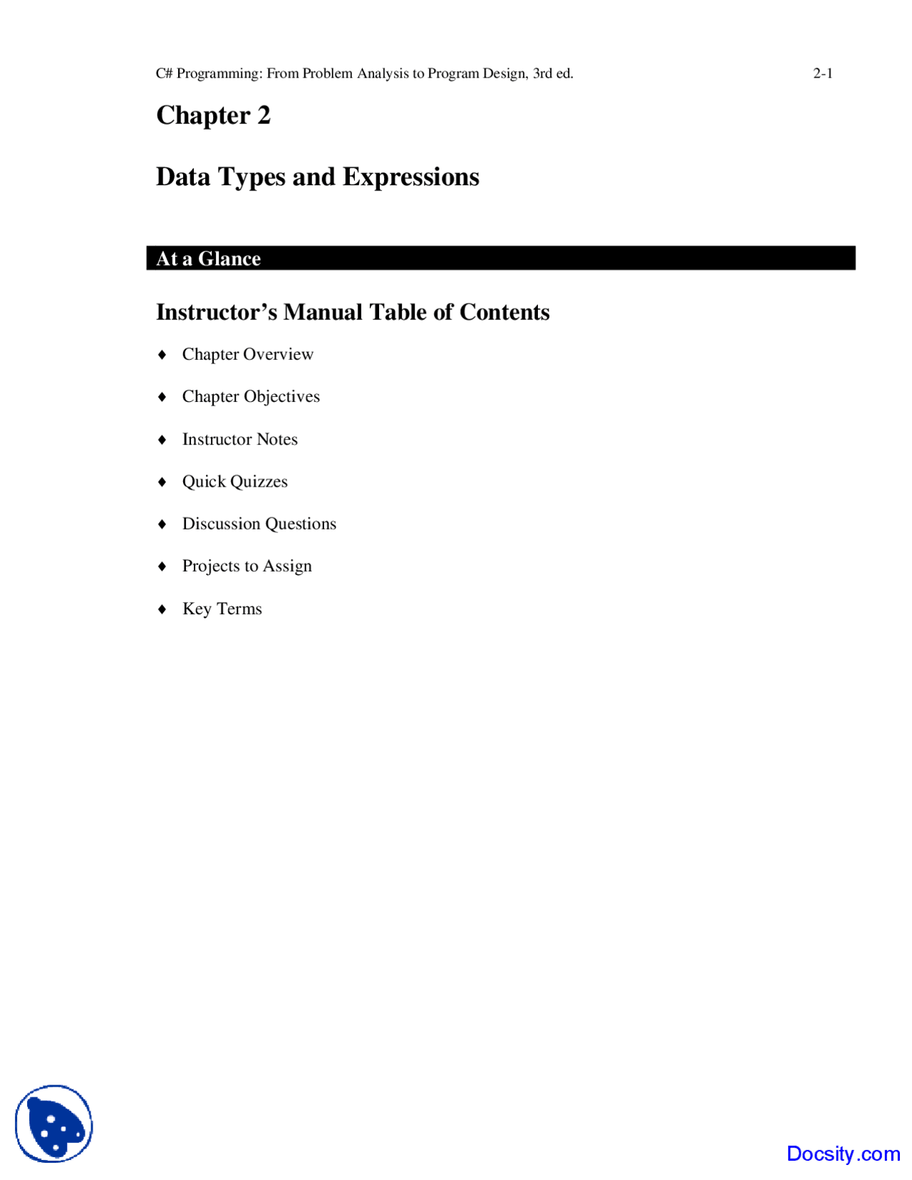 Data Types - Fundamentals of System Development - Lecture Notes - Docsity