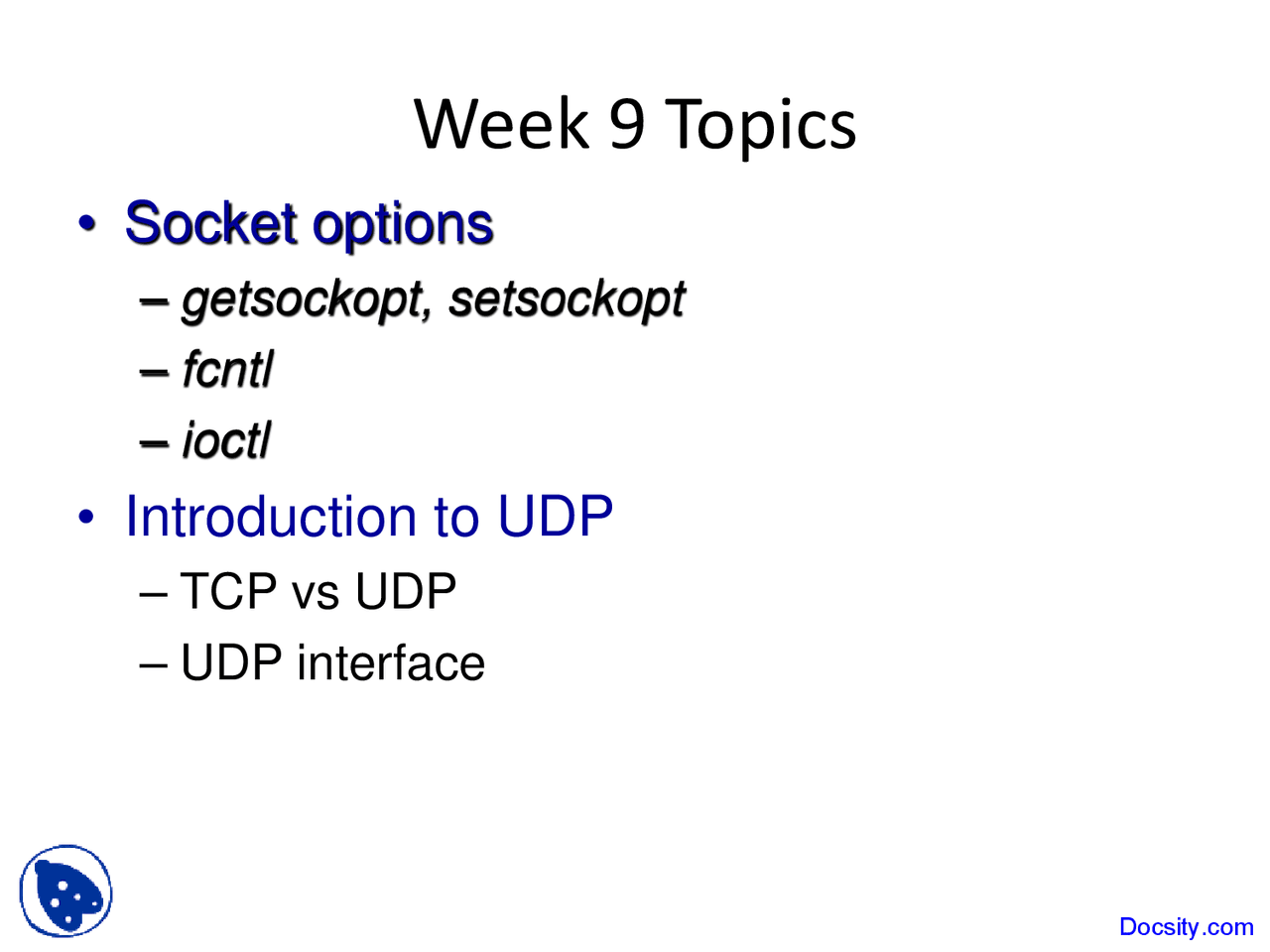 Socket Options - Advanced Unix Programming - Lecture Slides | Slides ...