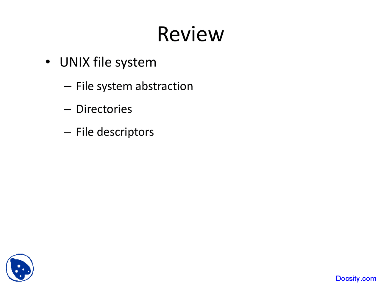 UNIX File System - Advanced Unix Programming - Lecture Slides - Docsity