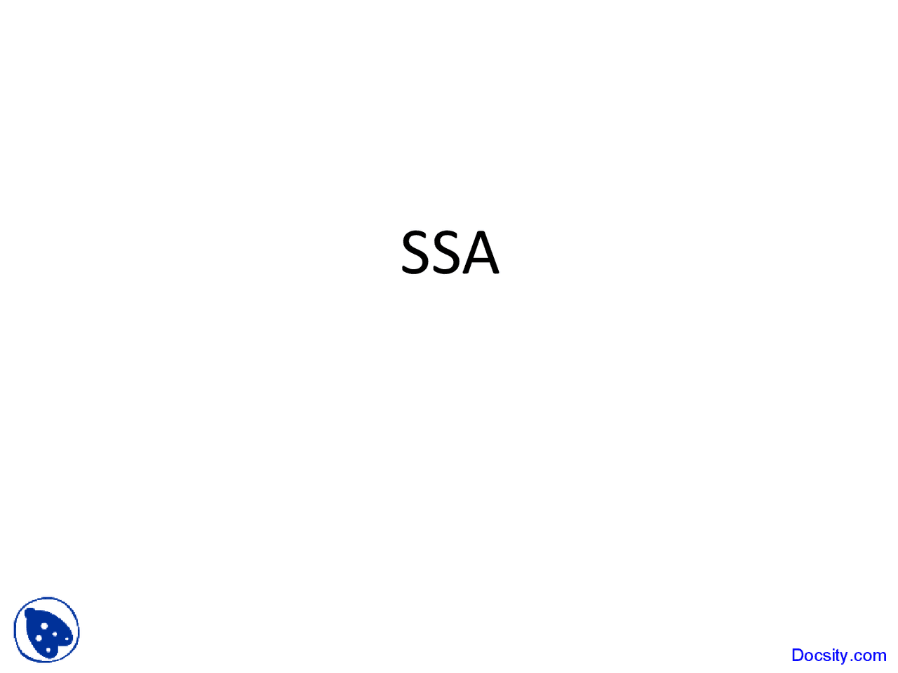 SSA - Advanced Compiling Techniques - Lecture Slides - Docsity