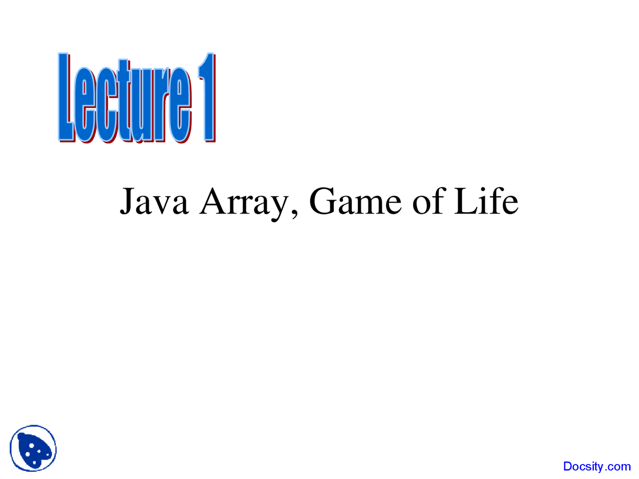 Java Array - Data Structures - Lecture Slides | Slides Data Structures ...