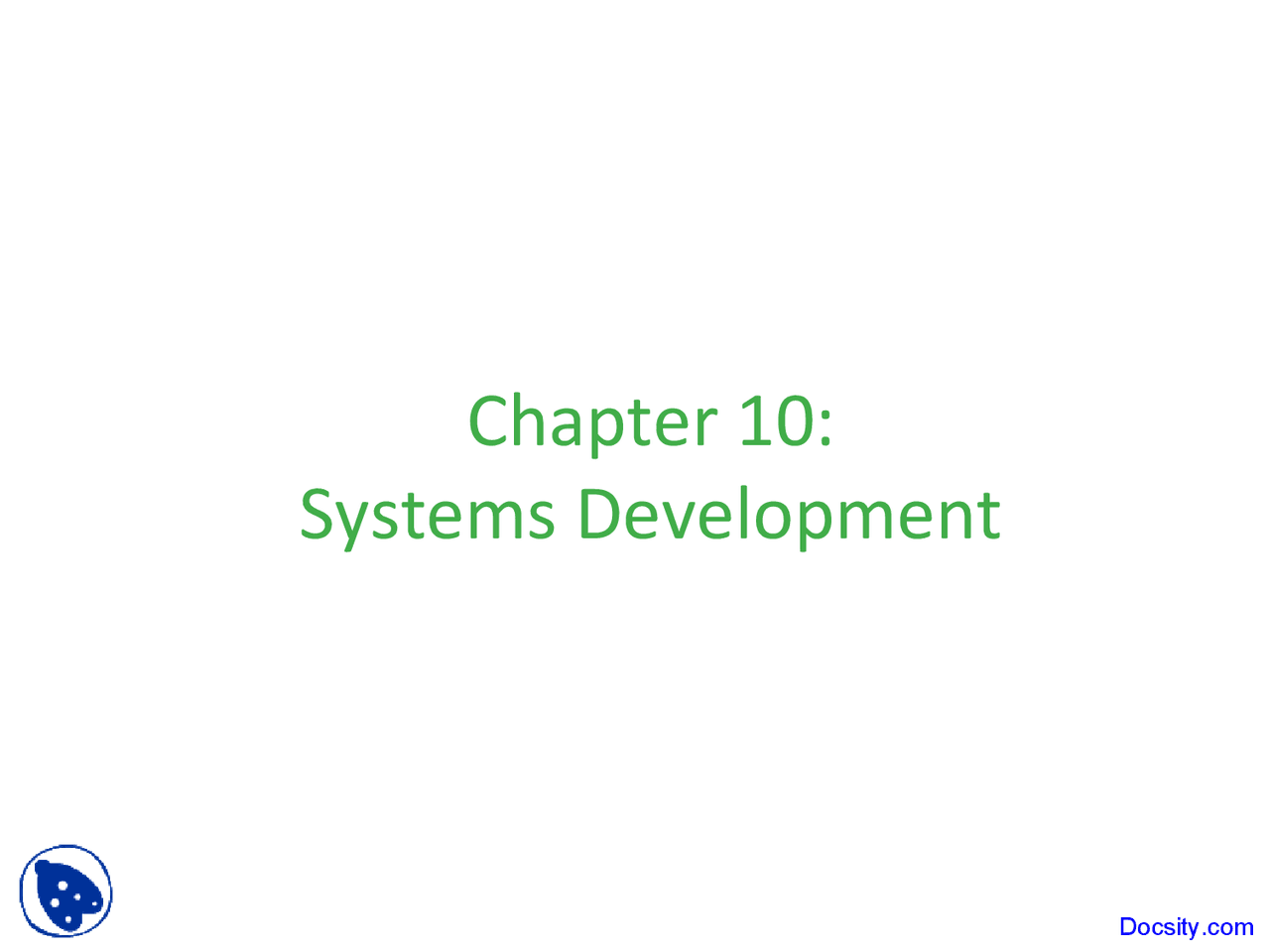 Systems Development - Introduction to Information Technology - Lecture ...