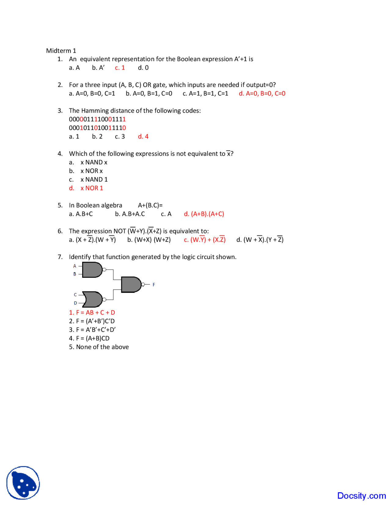 First 36185 Equivalent Representation - Intro to Computer Architecture - Solved ...