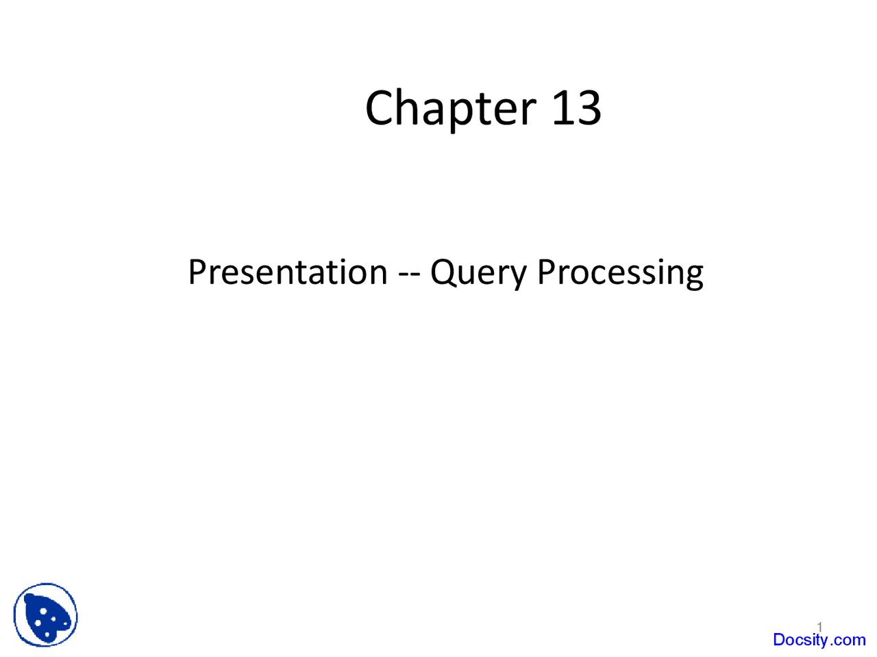 Steps of Query Processing - Data Base Management System - Lecture ...