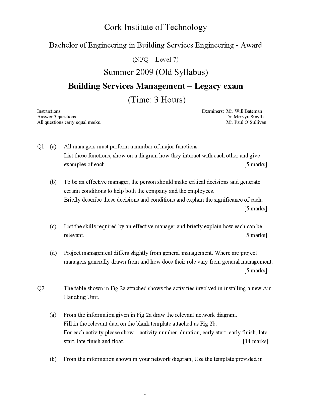 Available Float - Management - Past Exam Paper - Docsity Pertaining To Blank Syllabus Template