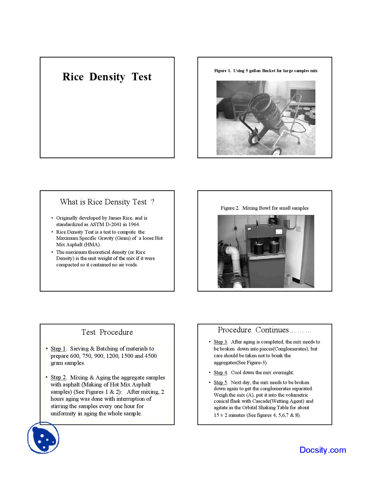 Rice Density Test - Pavement Managment System - Lecture Slides | Slides ...