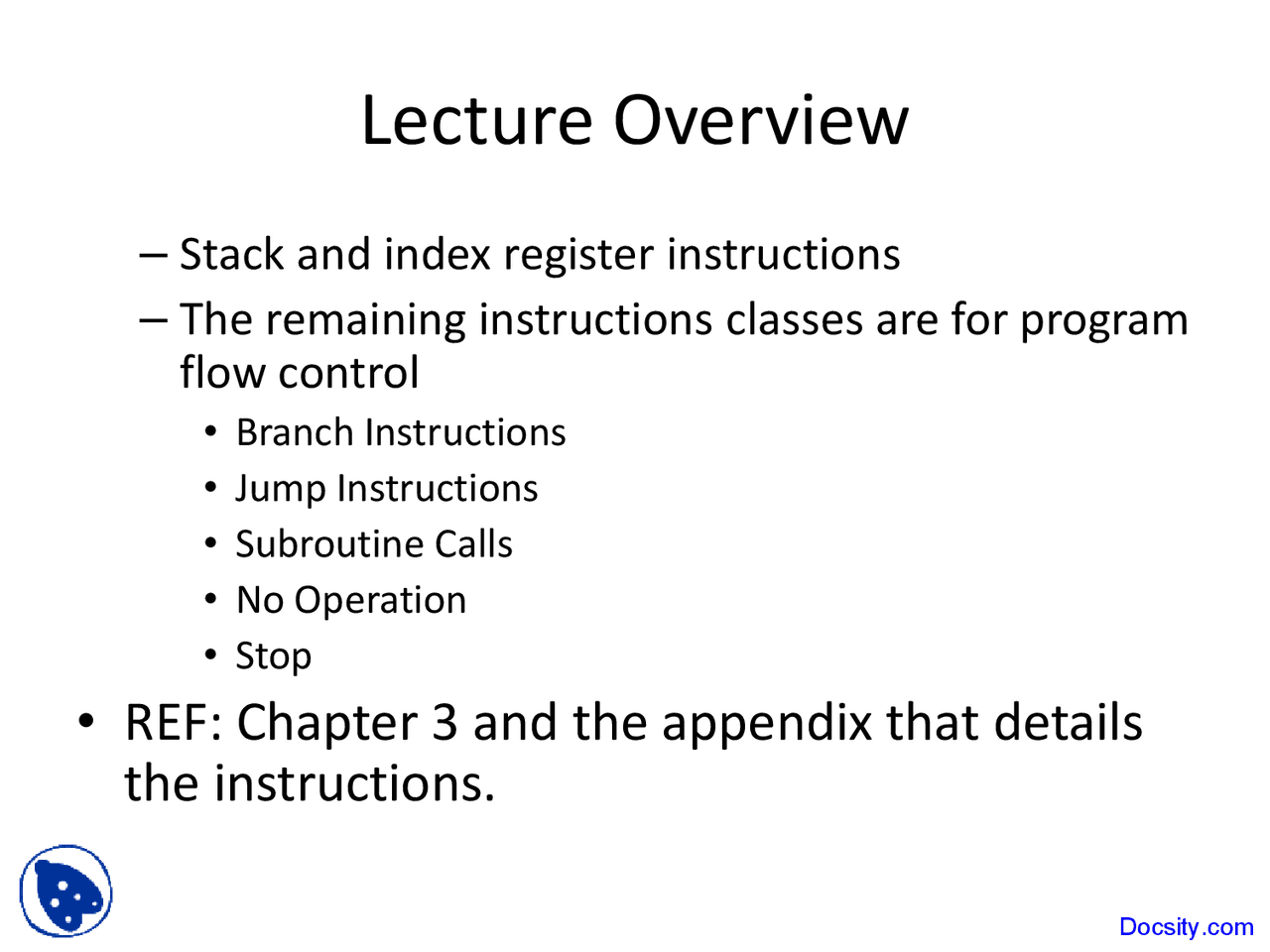 Branch Instructions - Microprocessor Based Systems - Lecture Slides ...