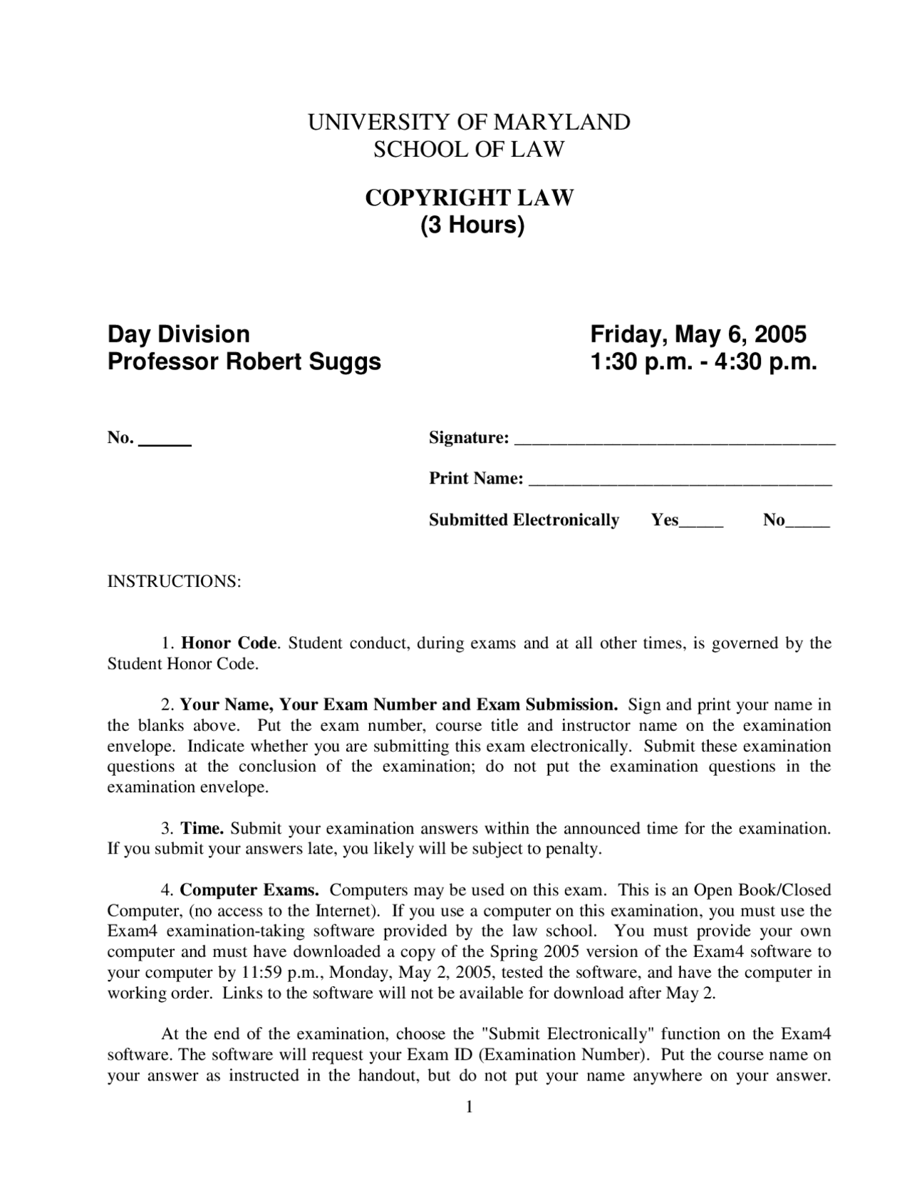 Potential Problems - Copyright Law - Exam - Docsity