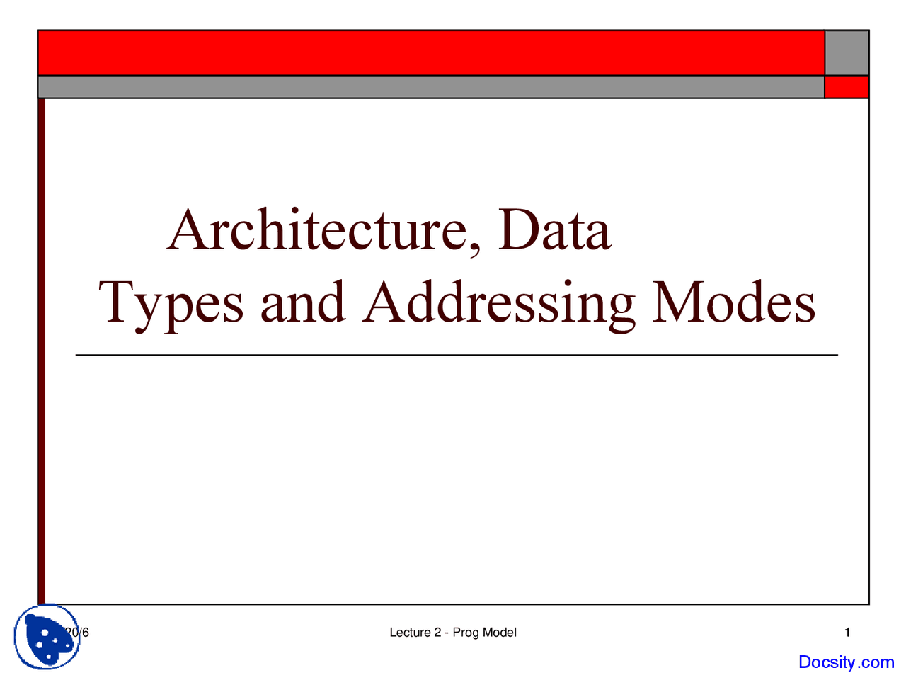 Architecture - Microcomputer Structures - Lecture Slides - Docsity