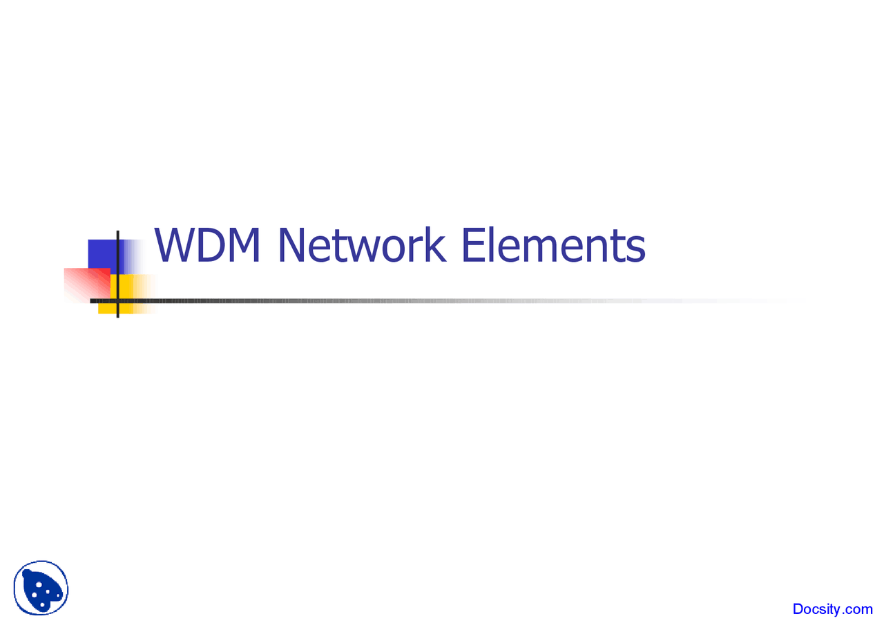 Wdm Icon Html WDM Network Elements - Electrical and Computer Engineering - Lecture ...