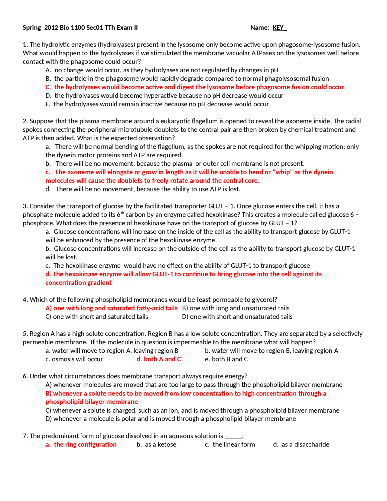 Solved Questions for Exam II - Principles of Biology for Majors | BIOL ...