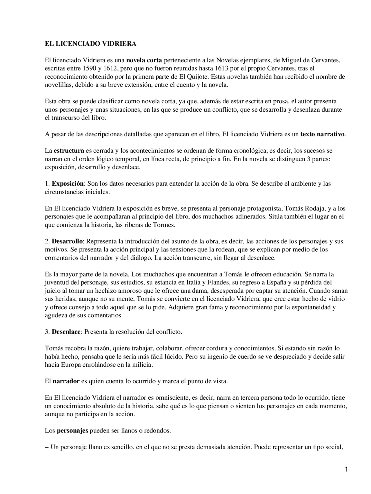 El Licenciado Vidriera Apuntes Literatura Docsity
