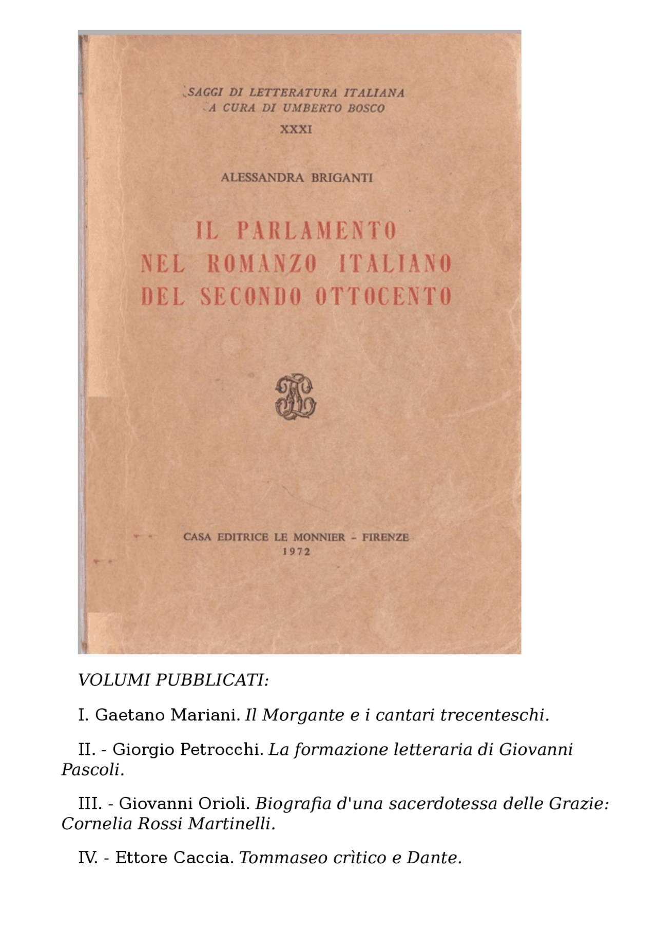 Alessandra Riganti Il parlamento nel romanzo italiano del secondo ottocento - Alessandra ...