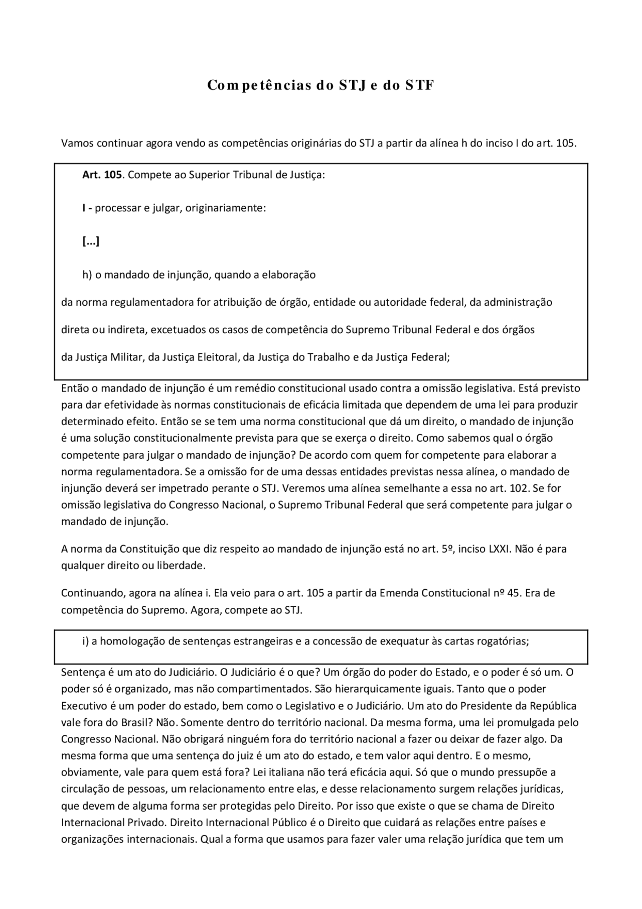 Competências do STJ e do STF - Apostilas - Direito Constitucional ...