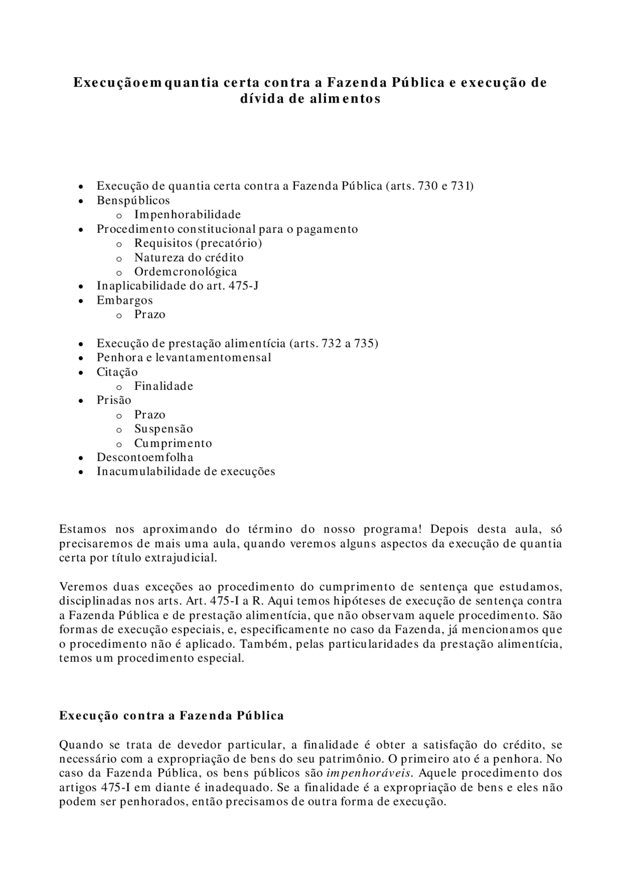 Execução em quantia certa contra a Fazenda Pública - Apostilas ...