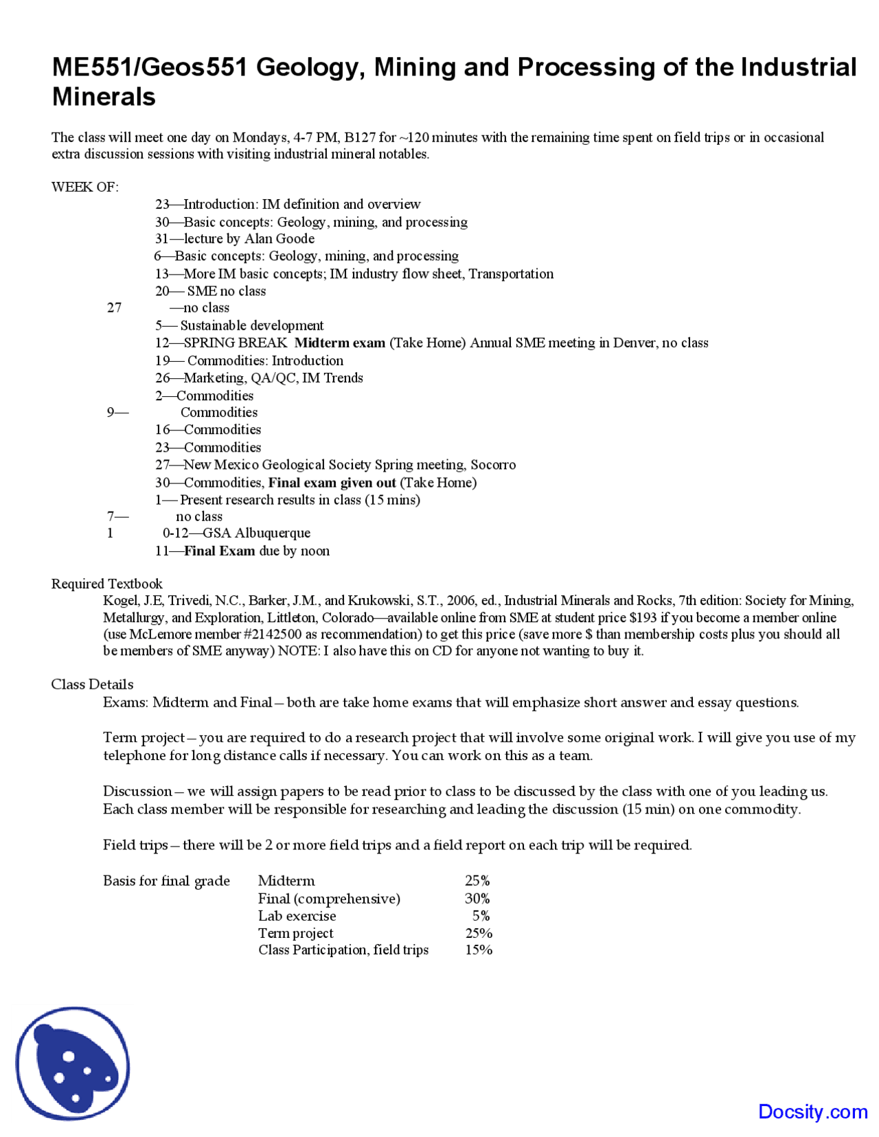 Mining and Processing of the Industrial Minerals - Mineral Deposits ...