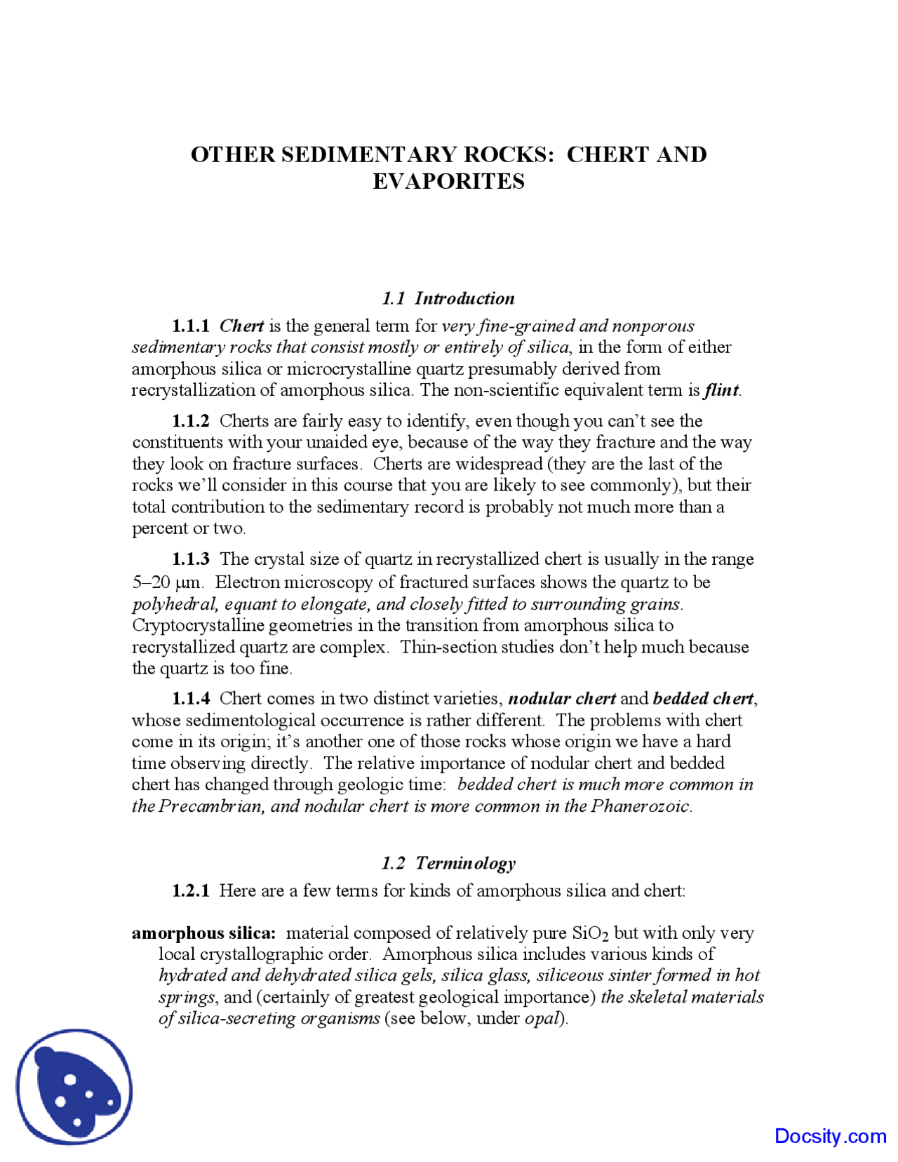 Sediment Rocks Simple Notes Sedimentary Record - Sedimentology - Lecture Notes | Study notes ...