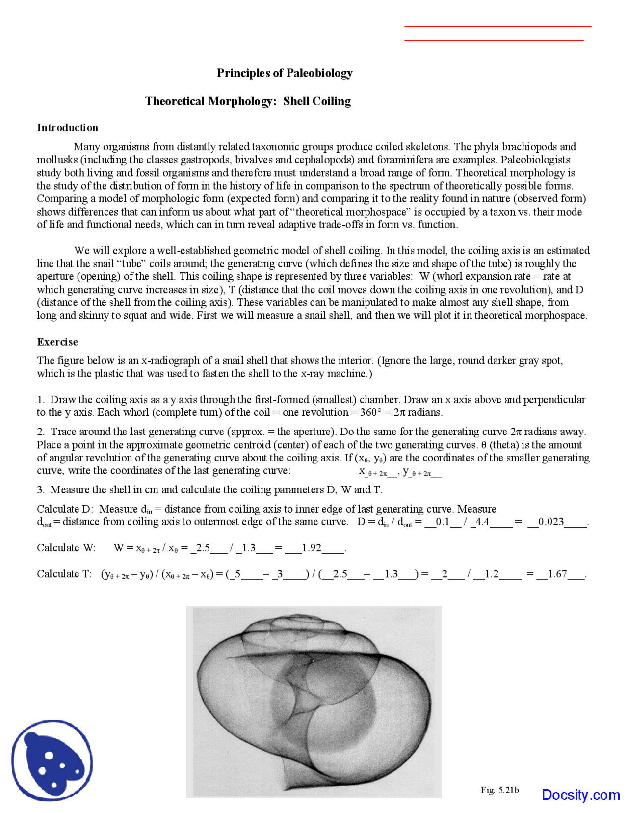 Principles of Paleobiology Paleontology Lecture Notes Study notes