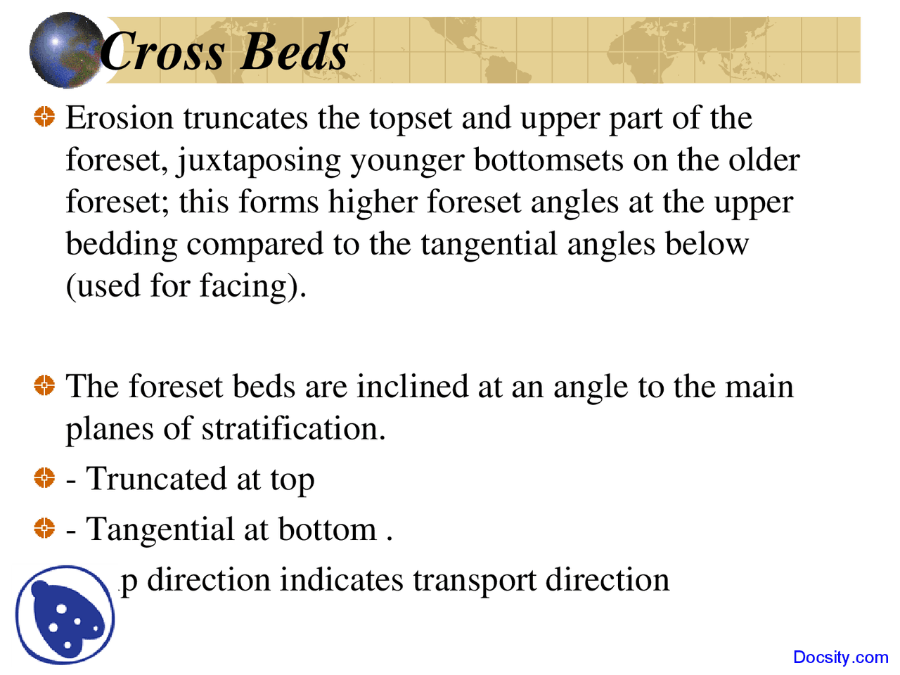 Cross Beds - Structural Geology - Lecture Slides - Docsity