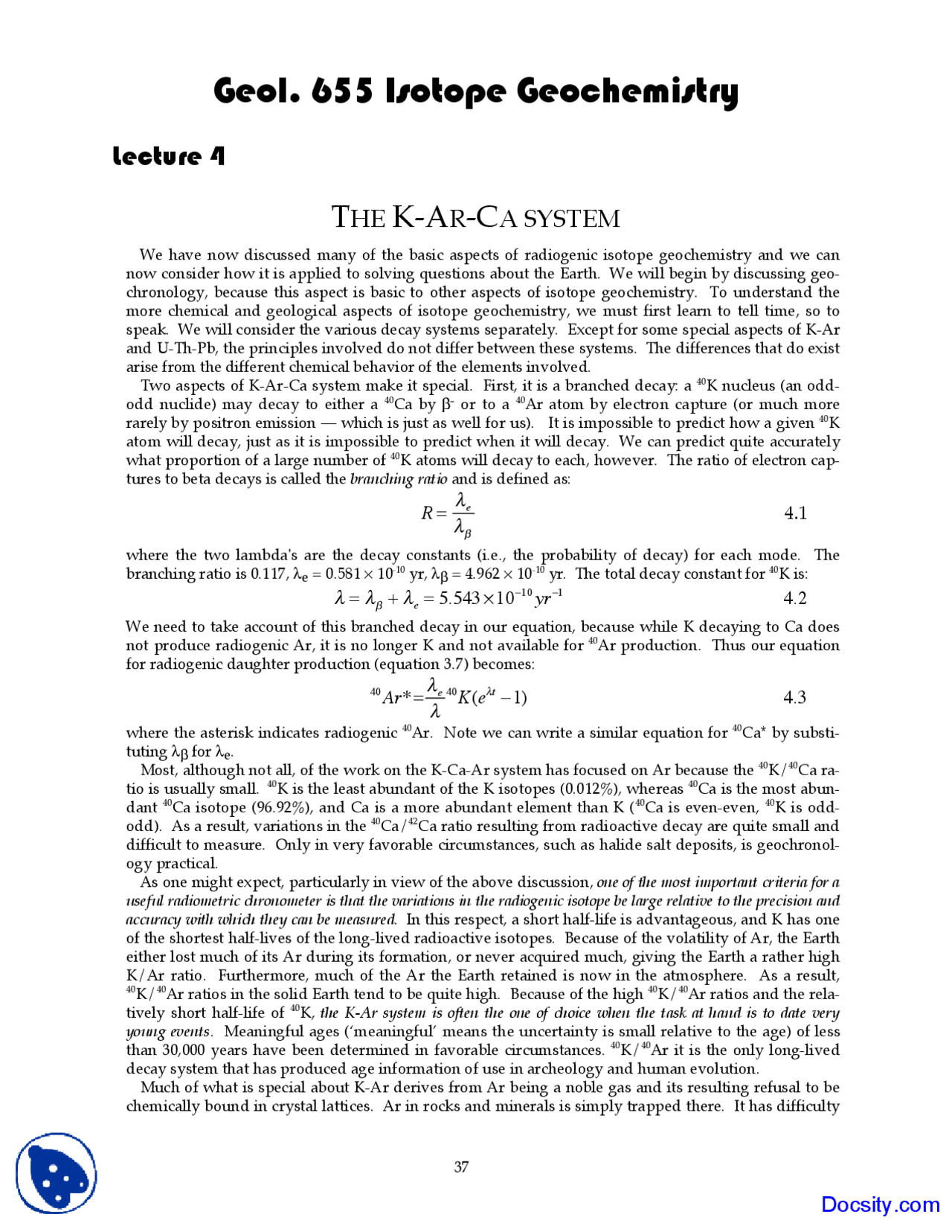 Mineral Grain - Geochemistry I - Lecture Notes - Docsity