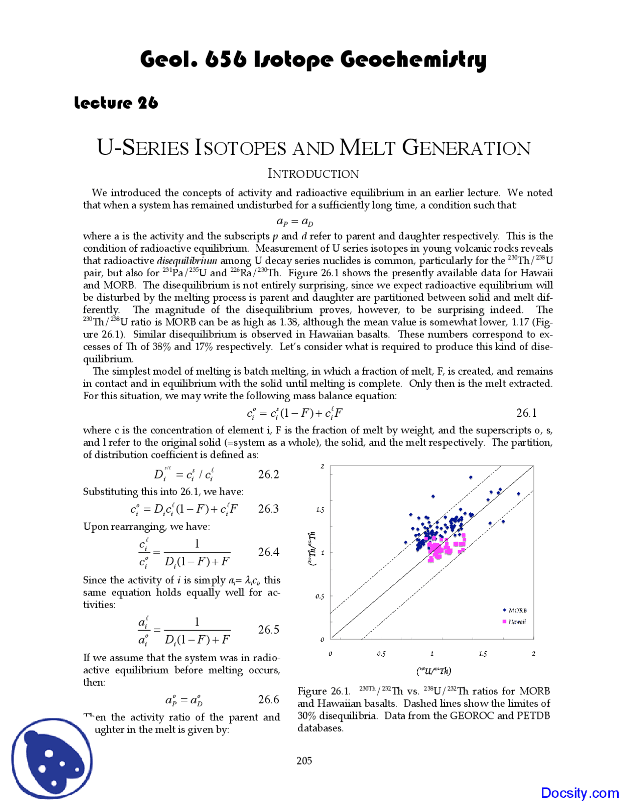 Velocity - Geochemistry I - Lecture Notes - Docsity