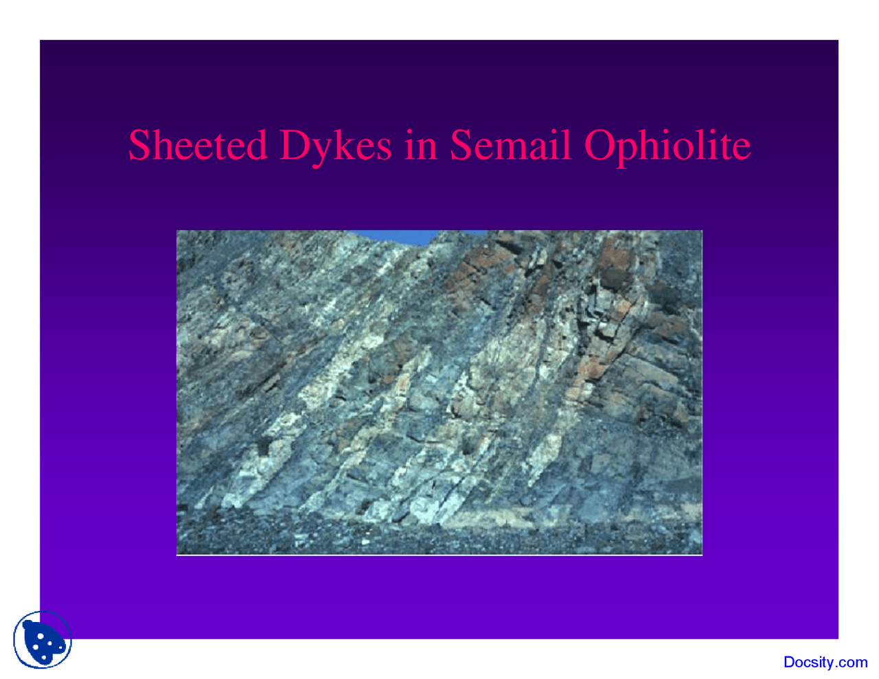 Semail Ophiolite - Geochemistry I - Lecture Slides - Docsity