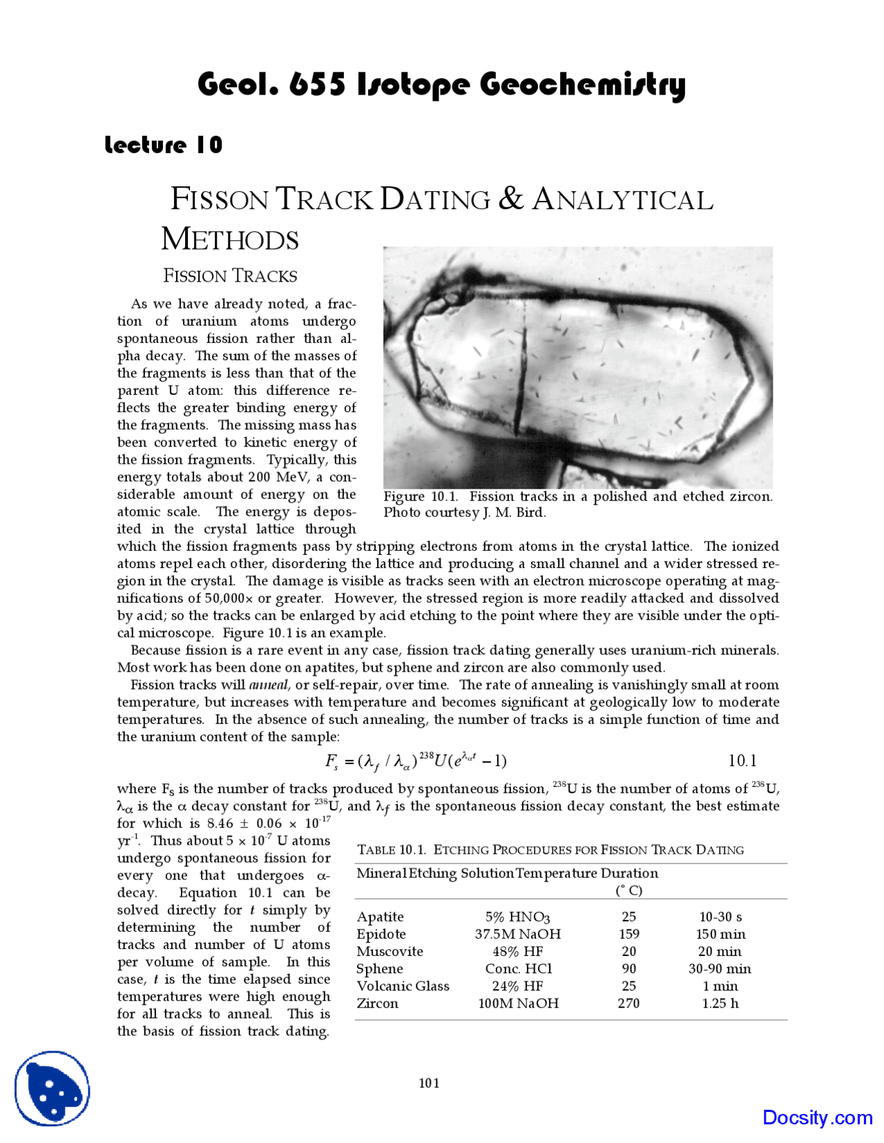 Overspiking - Geochemistry I - Lecture Notes - Docsity