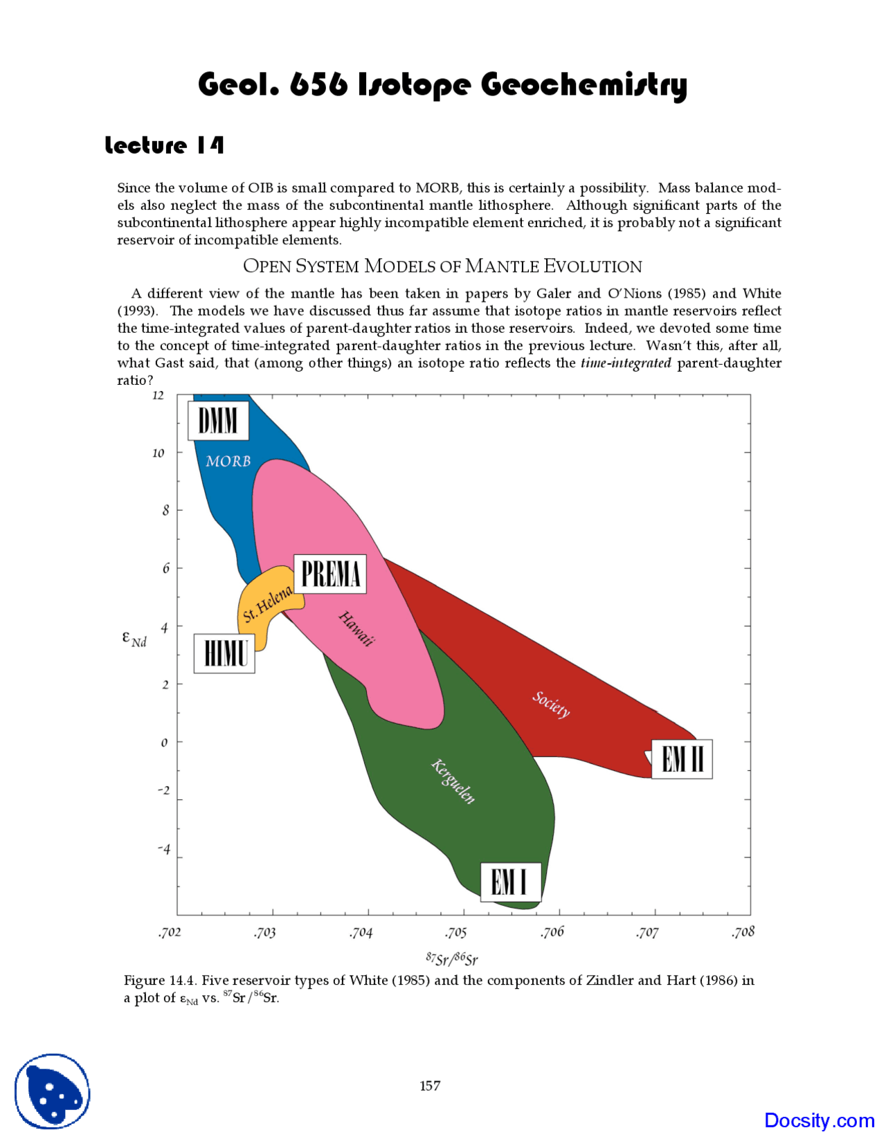 Mantle Temperatures - Geochemistry I - Lecture Notes - Docsity