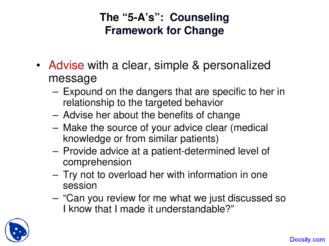 Counseling - Human Resource - Lecture Slides - Docsity