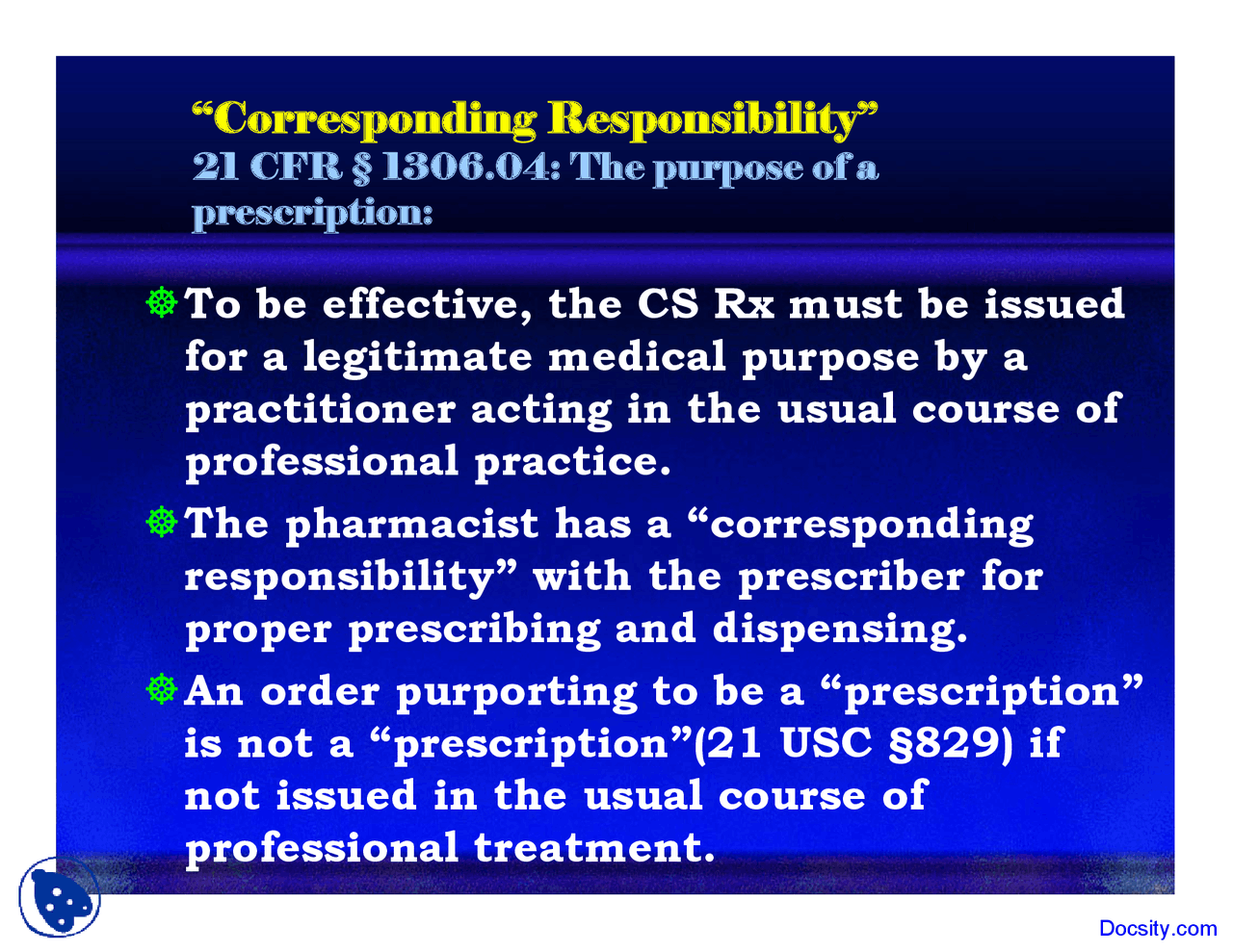 Corresponding Responsibility Asset Managment Lecture Slides Docsity