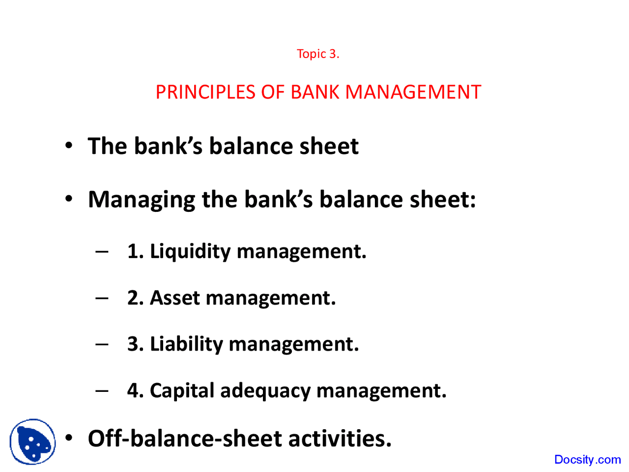 Bank Management Tips Principle of Banking Managment - Banking - Lecture Slides | Slides ...