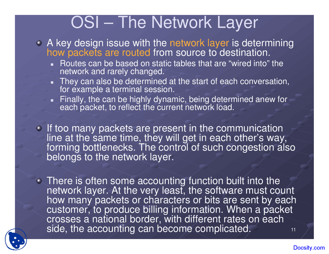 The Transport Layer - E-Commerce - Lecture Slides - Docsity