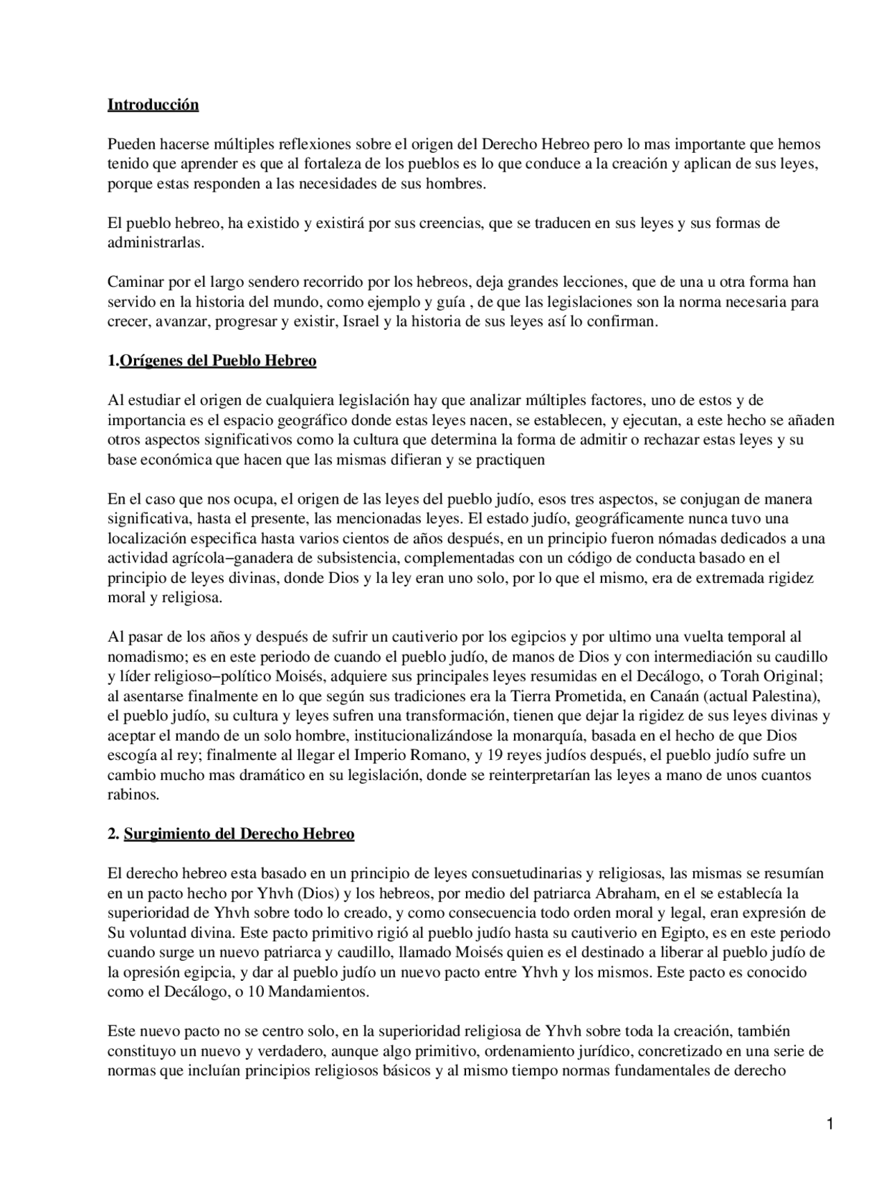Origenes Del Pueblo Hebreo Apuntes Teoria Del Derecho Docsity